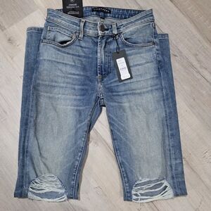 Monfrere Men's Blue Distressed Jeans